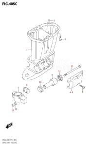 04003F-510001 (2005) 40hp E01 E13-Gen. Export 1 -  SE  Asia (DF40A  DF40AQH  DF40AST  DF40ATH) DF40A drawing DRIVE SHAFT HOUSING (DF40ATH:E01)