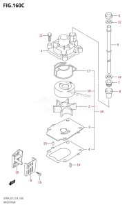 DF80A From 08002F-410001 (E01 E40)  2014 drawing WATER PUMP (DF70ATH:E01)