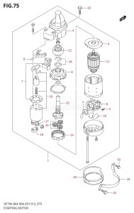 08002F-310001 (2013) 80hp E40-Costa Rica (DF80A) DF80A drawing STARTING MOTOR