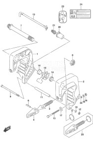 DF 9.9B drawing Clamp Bracket - Non-Remote Control