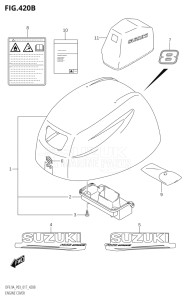 00801F-710001 (2017) 8hp P03-U.S.A (DF8A  DF8AR) DF8A drawing ENGINE COVER (DF8AR:P03)