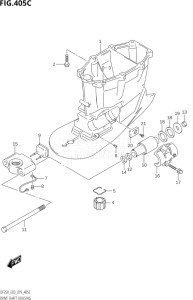 22503F-910001 (2019) 225hp E03-USA (DF225T) DF225T drawing DRIVE SHAFT HOUSING (DF250ST:X-TRANSOM)