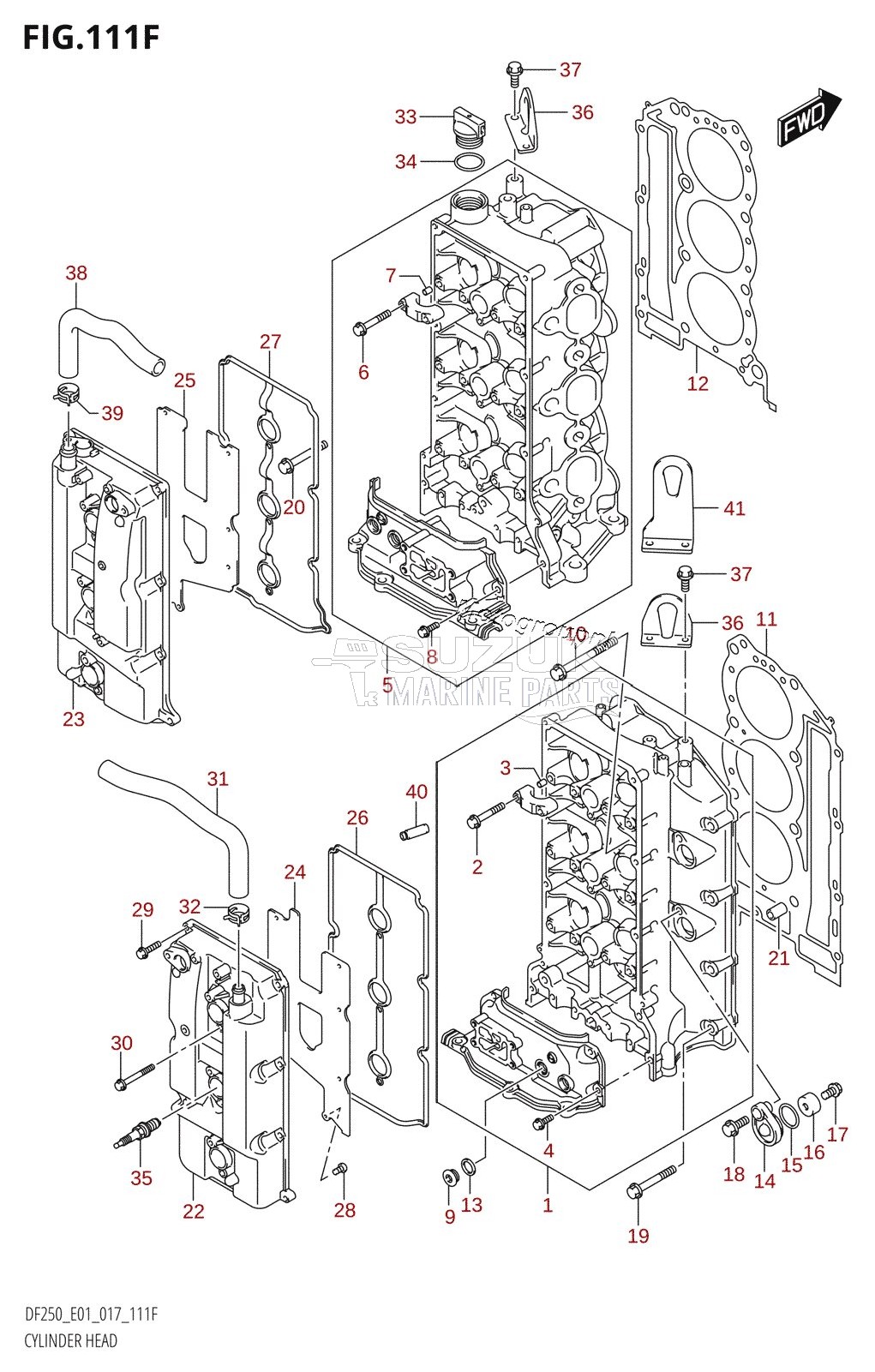 CYLINDER HEAD (DF225T:E40)