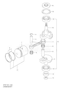 DT5 From 00503-030001 ()  1998 drawing CRANKSHAFT