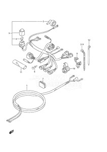 Outboard DF 9.9A drawing Harness Non-Remote Control