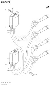 14001F-371001 (2003) 140hp E01 E40-Gen. Export 1 - Costa Rica (DF140TK3  DF140WTK3) DF140 drawing IGNITION COIL