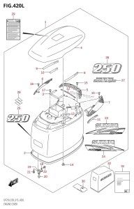 DF250T From 25004F-510001 (E03)  2015 drawing ENGINE COVER (DF250Z:E03)