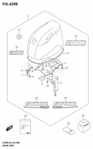 DF200 From 20002F-810001 (E01 E40)  2018 drawing ENGINE COVER (E40)