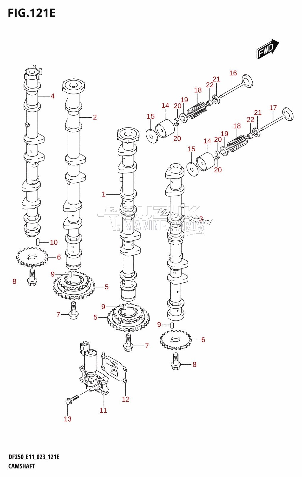 CAMSHAFT ((DF250T,DF250Z):(020,021))