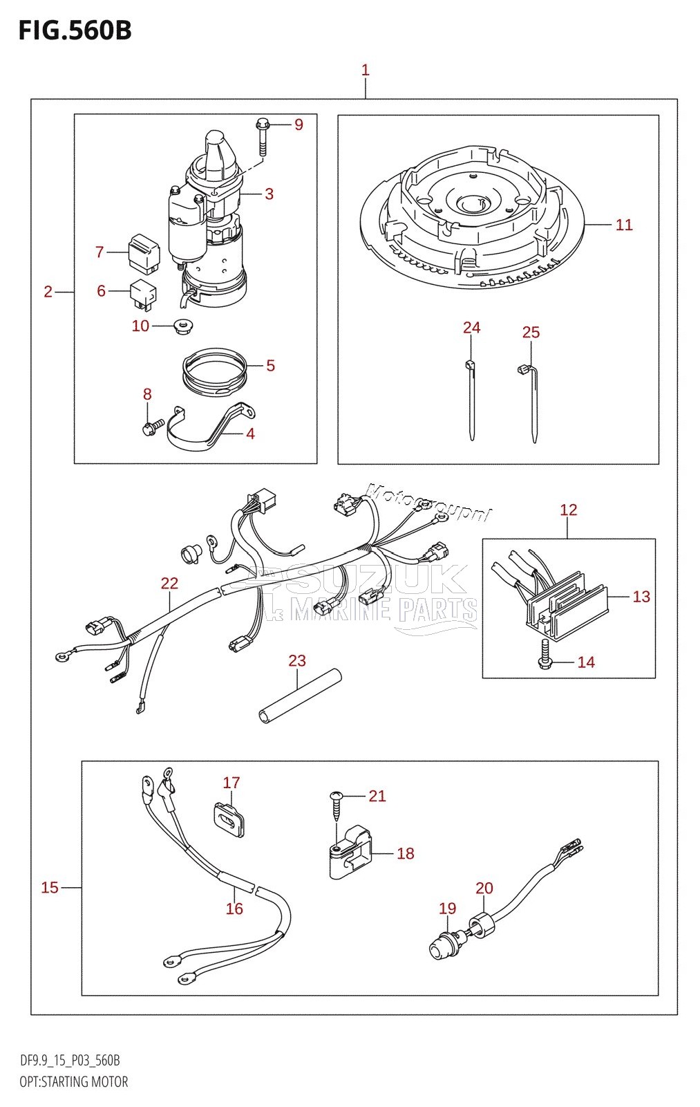 OPT:STARTING MOTOR (K5,K6,K7,K8,K9,K10,011)