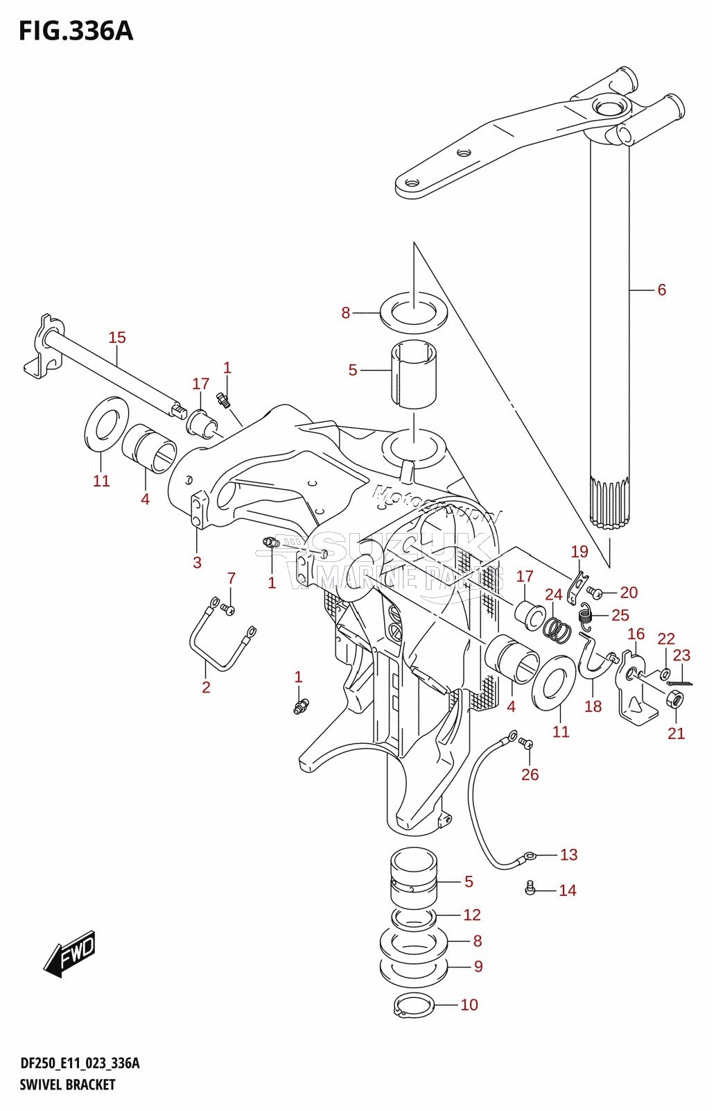 SWIVEL BRACKET (L-TRANSOM)