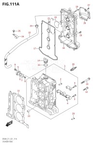 04003F-140001 (2021) 40hp E01 E11-Gen. Export 1-and 2 (DF40AQH  DF40AQH_   DF40AQH   DF40AT  DF40AT_   DF40AT   DF40ATH  DF40ATH_   DF40ATH) DF40A drawing CYLINDER HEAD (SEE NOTE)