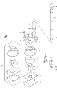 Outboard DF 225 drawing Water Pump