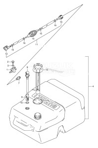 DF30 From 03001F-030001 ()  2000 drawing FUEL TANK (RESIN)