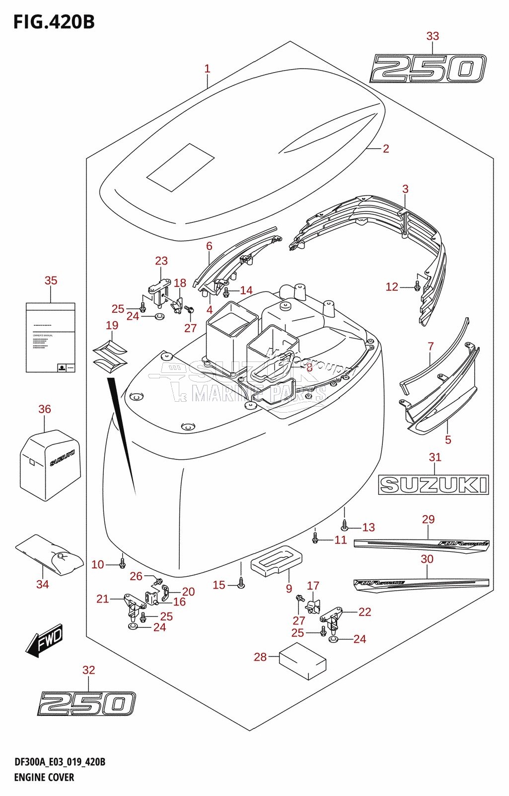 ENGINE COVER (DF250A)