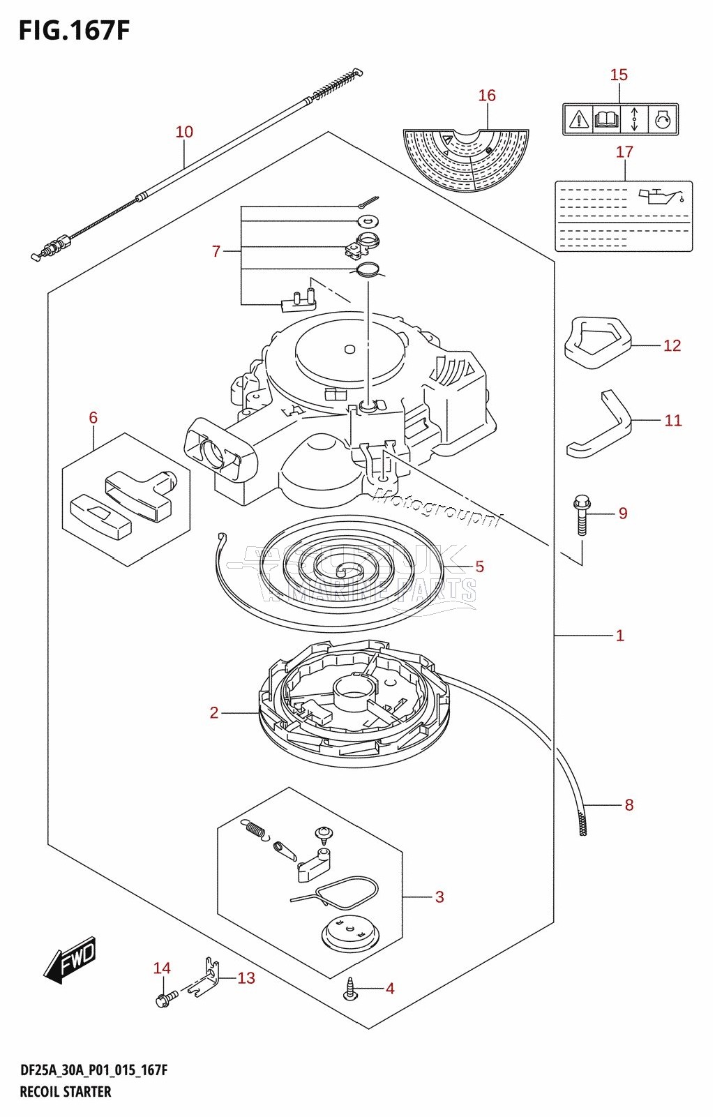 RECOIL STARTER (DF30AR:P01)