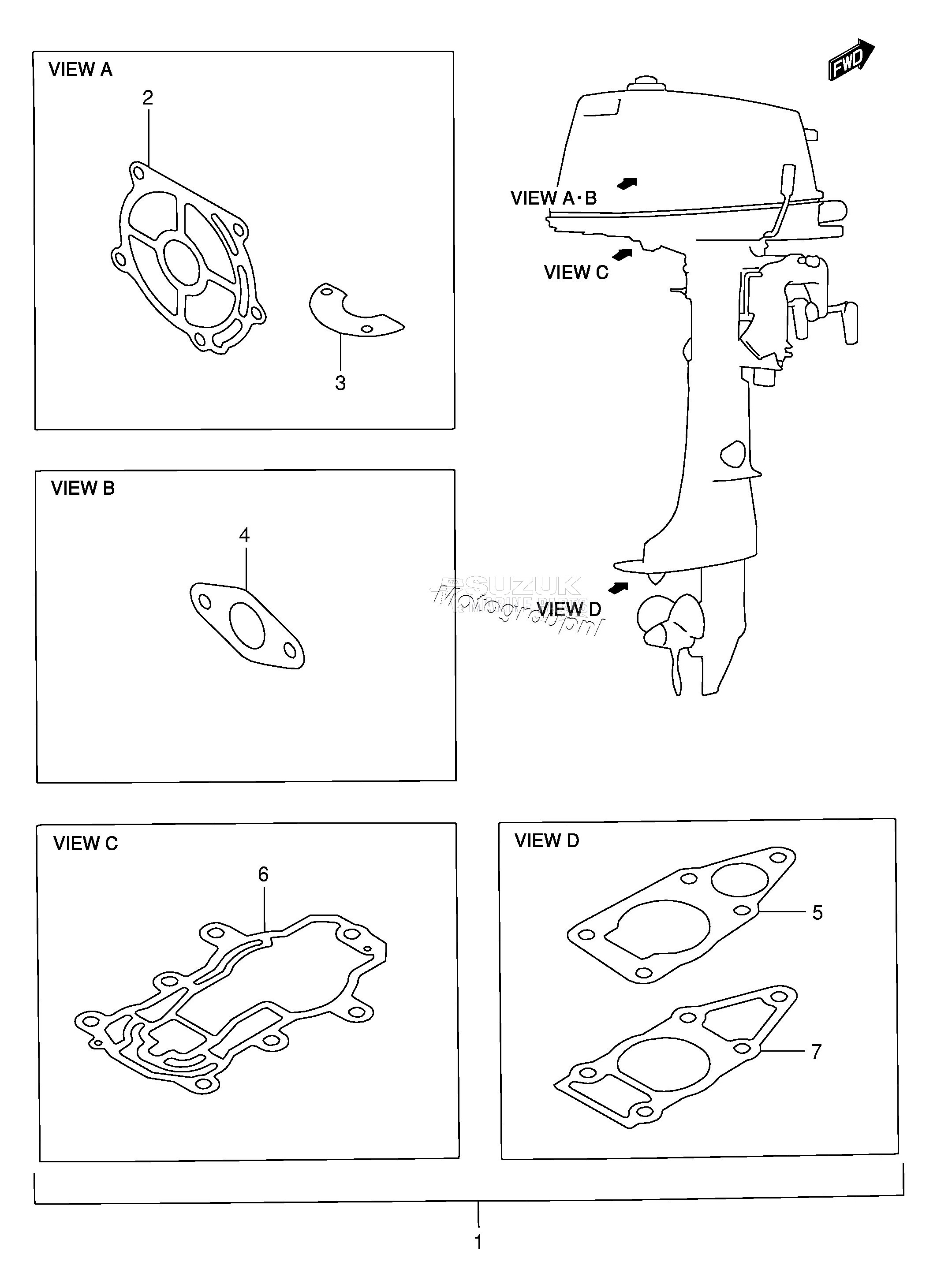 OPTIONAL : GASKET SET (DT4)