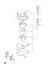 Outboard DF 90A drawing Water Pump