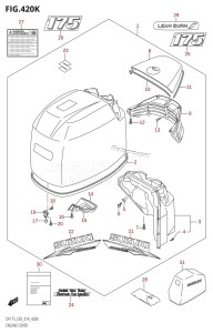 DF175ZG From 17502Z-410001 (E03)  2014 drawing ENGINE COVER (DF175T:E03)