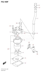 DF175ZG From 17502Z-610001 (E01 E40)  2016 drawing WATER PUMP (DF150Z:E40)