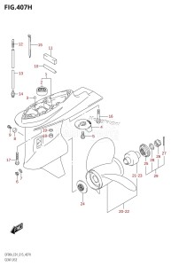 DF90A From 09003F-510001 (E01 E40)  2015 drawing GEAR CASE (DF90A:E40)