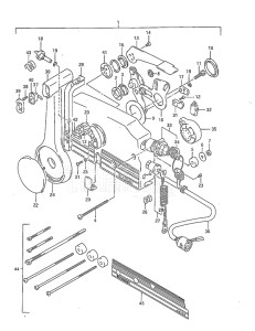 Outboard DT 40 drawing Remote Control (1993 to 1998)