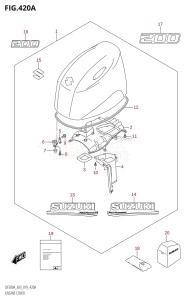 DF150AZ From 15003Z-910001 (E03)  2019 drawing ENGINE COVER (DF200AT,DF200AZ)