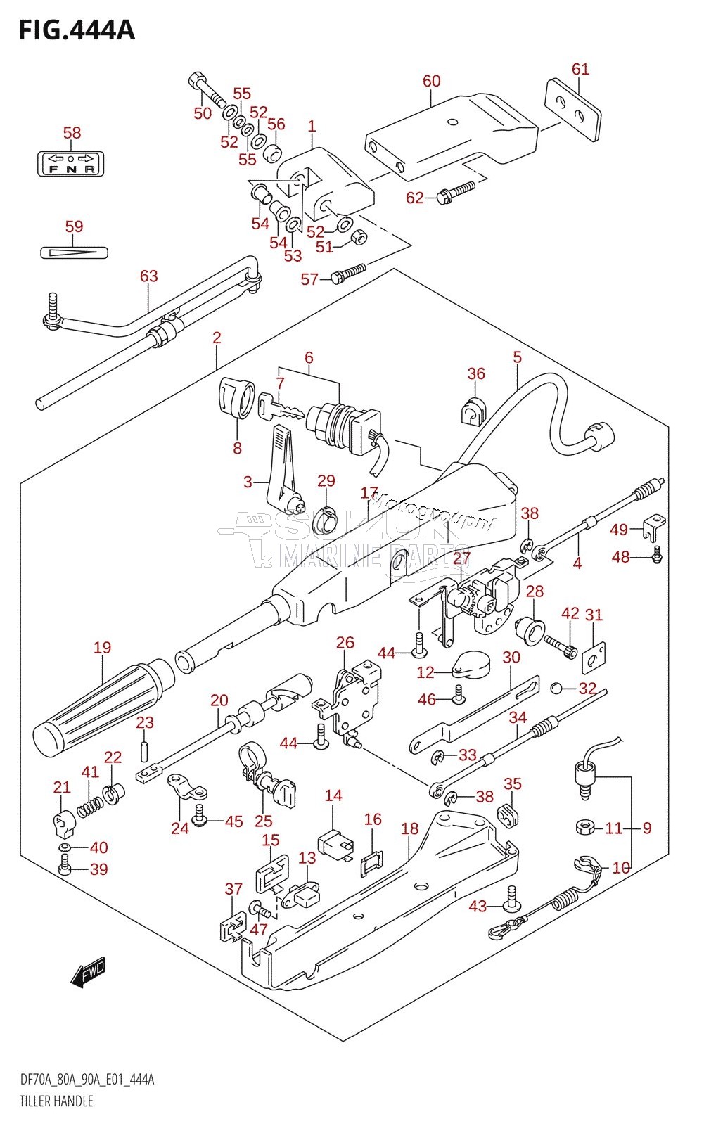 TILLER HANDLE (DF70ATH,DF70AWTH,DF90ATH,DF90AWTH)