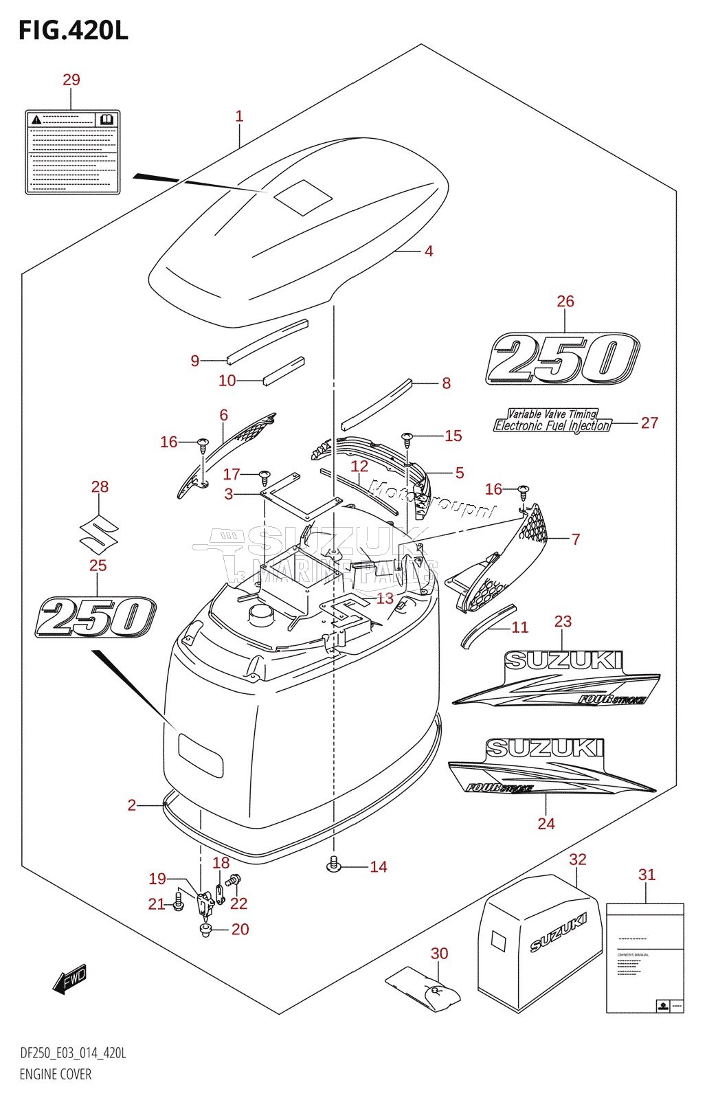 ENGINE COVER (DF250Z:E03)