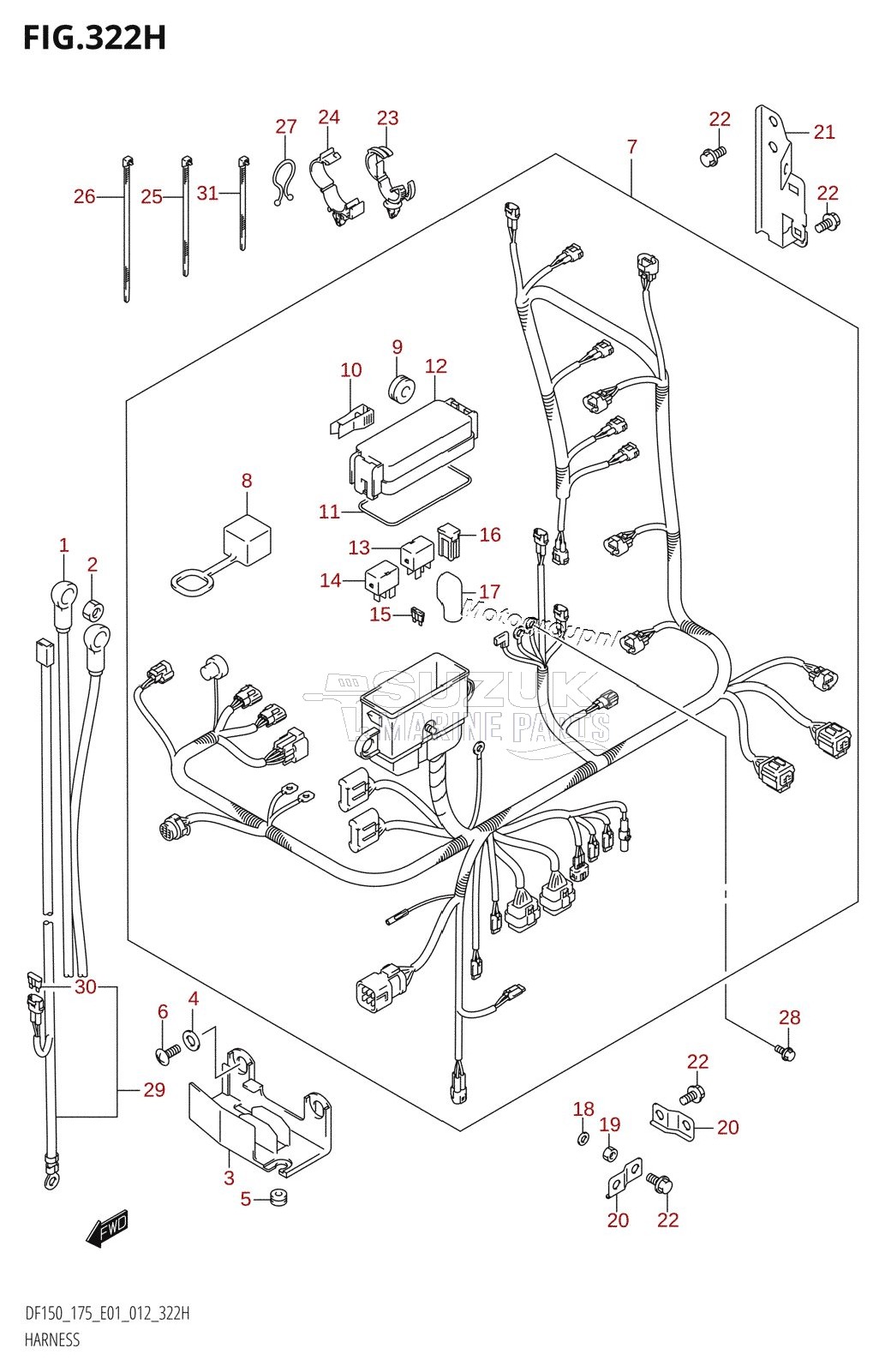 HARNESS (DF175Z:E40)