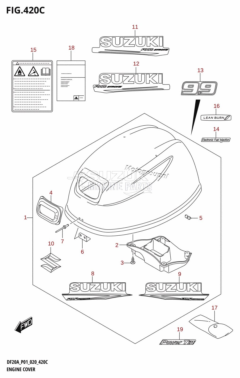 ENGINE COVER (DF9.9BT,DF9.9BTH)