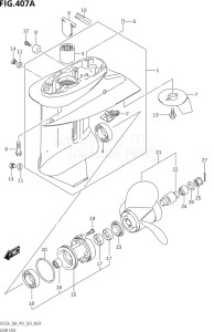 02504F-140001 (2021) 25hp P01-Gen. Export 1 (DF25A   DF25AR   DF25AT   DF25ATH   DT25K) DF25A drawing GEAR CASE (DF25A,DF25AR,DF30AR)