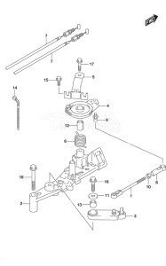 Outboard DF 250 drawing Throttle Rod