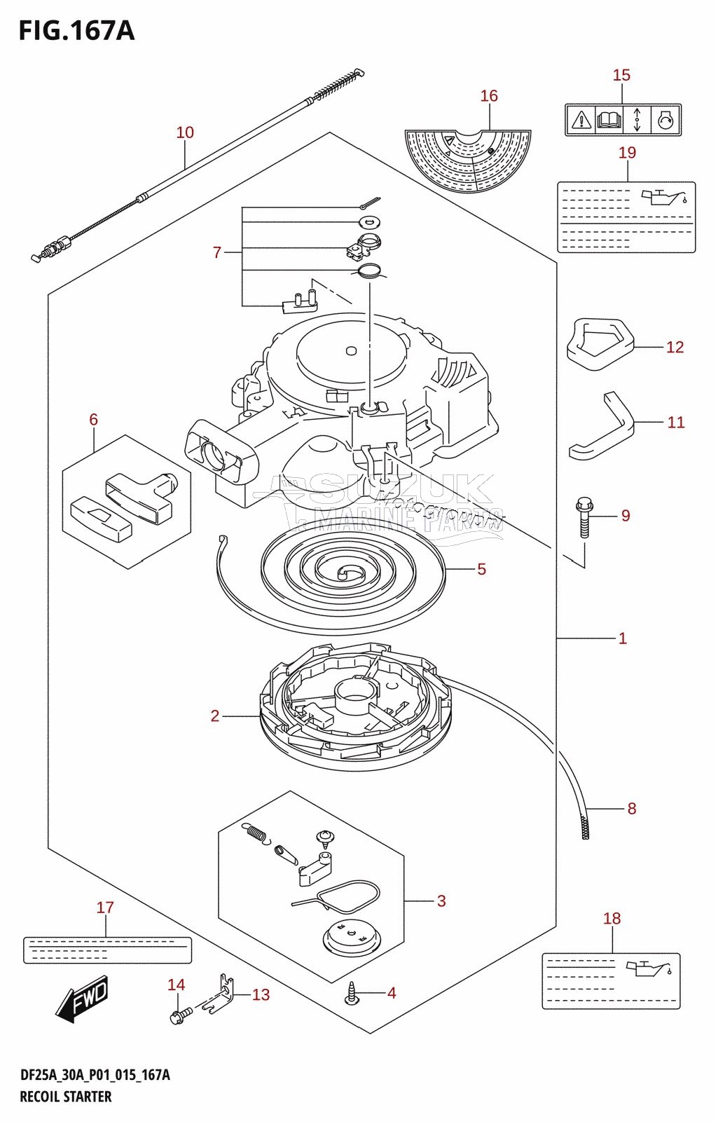 RECOIL STARTER (DF25A:P01)