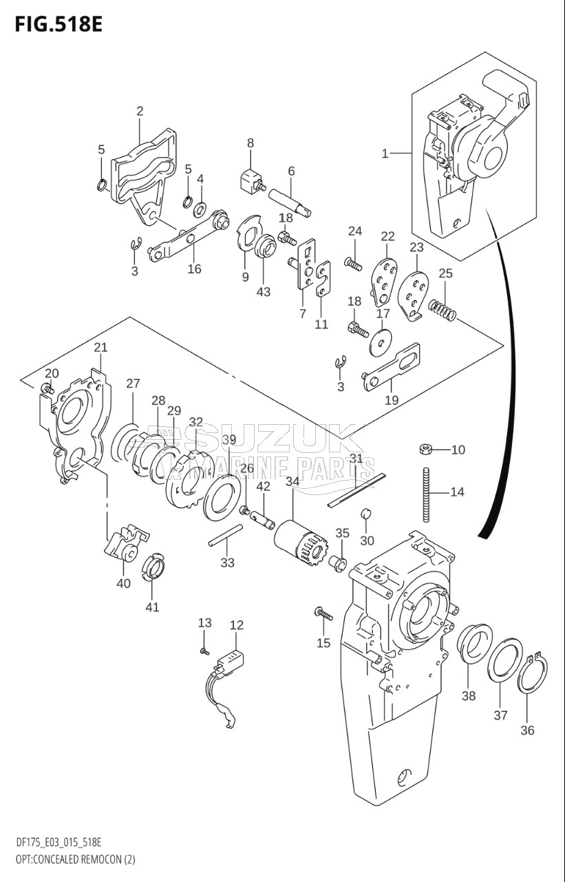 OPT:CONCEALED REMOCON (2) (DF150ST:E03)