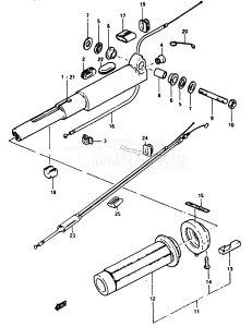 DT5 From F-10001 ()  1985 drawing HANDLE - GRIP