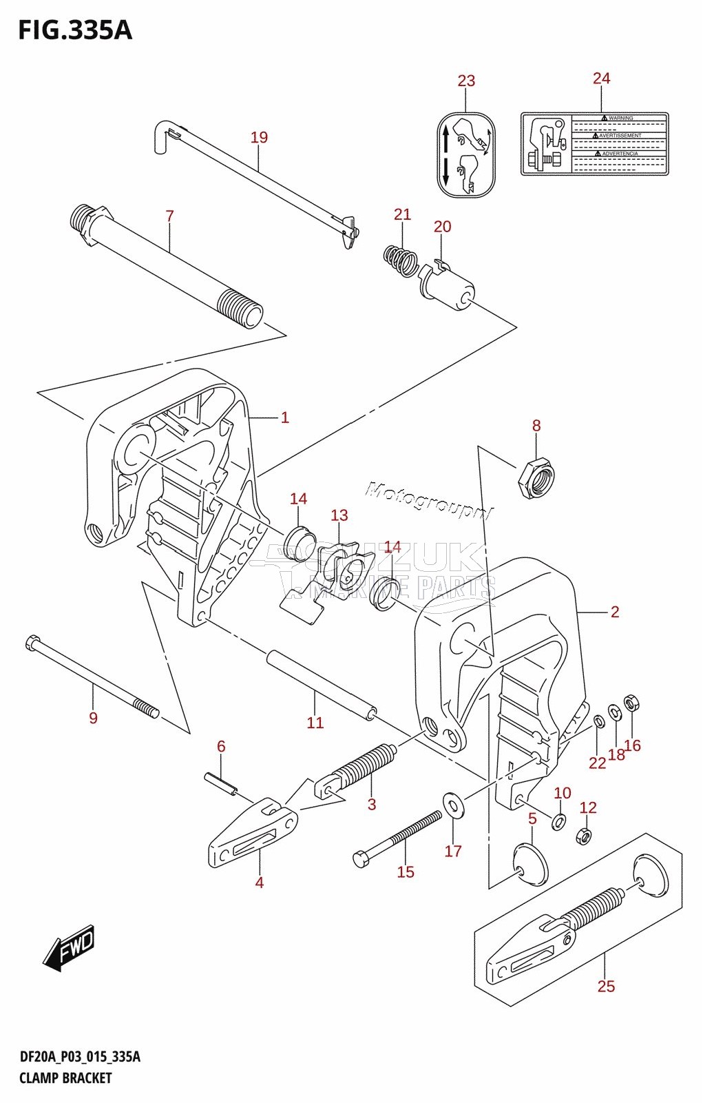 CLAMP BRACKET (DF9.9B:P03)