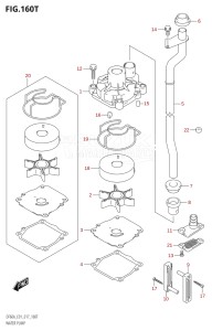 04003F-710001 (2017) 40hp E01-Gen. Export 1 (DF40A  DF40AQH  DF40ATH) DF40A drawing WATER PUMP (DF60AVTH:E01)