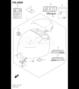 08002F-240001 (2022) 80hp E01 E40-Gen. Export 1 - Costa Rica (DF80AT  DF80AT) DF80A drawing ENGINE COVER (DF90AWQH)