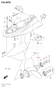 DF115AZ From 11503Z-610001 (E01 E3 E11 E40)  2016 drawing GEAR CASE (DF115AZ:E11)