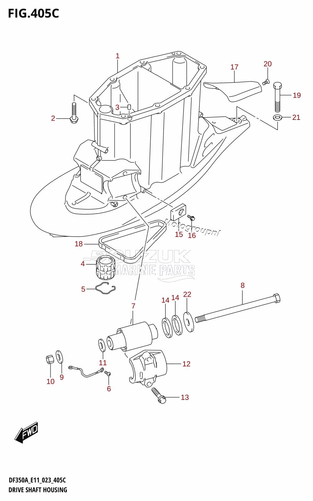 DRIVE SHAFT HOUSING ((DF350AMD,DF300BMD):L-TRANSOM)