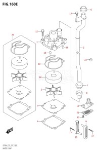 06002F-710001 (2017) 60hp E03-USA (DF60A) DF60A drawing WATER PUMP (DF60AVT:E03)