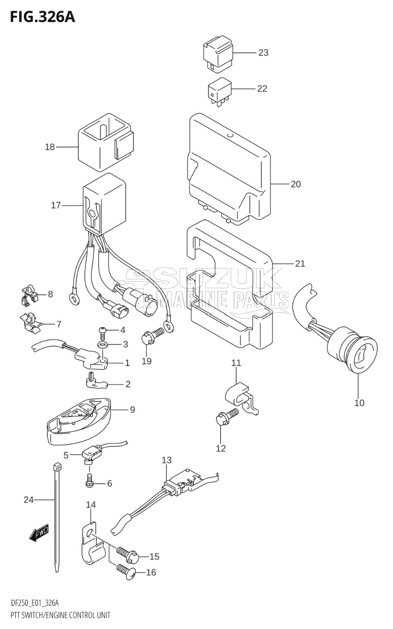 PTT SWITCH / ENGINE CONTROL UNIT