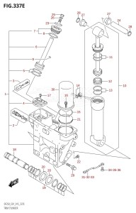 DF225Z From 22503Z-510001 (E01 E40)  2005 drawing TRIM CYLINDER (DF225T:E01:(X-TRANSOM,XX-TRANSOM))