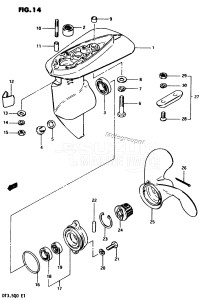 DT3.5 From 0351-300001 ()  1983 drawing GEAR CASE