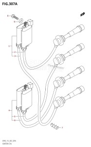 DF115T From 11501F-880001 (E03)  2008 drawing IGNITION COIL