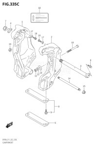 07003F-240001 (2022) 70hp E11 E40-Gen. Export 1-and 2 (DF70AT  DF70ATH  DF70ATH) DF70A drawing CLAMP BRACKET (DF90AWQH)