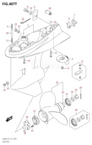 04003F-710001 (2017) 40hp E01-Gen. Export 1 (DF40A  DF40AQH  DF40ATH) DF40A drawing GEAR CASE (DF60AVTH:E01)