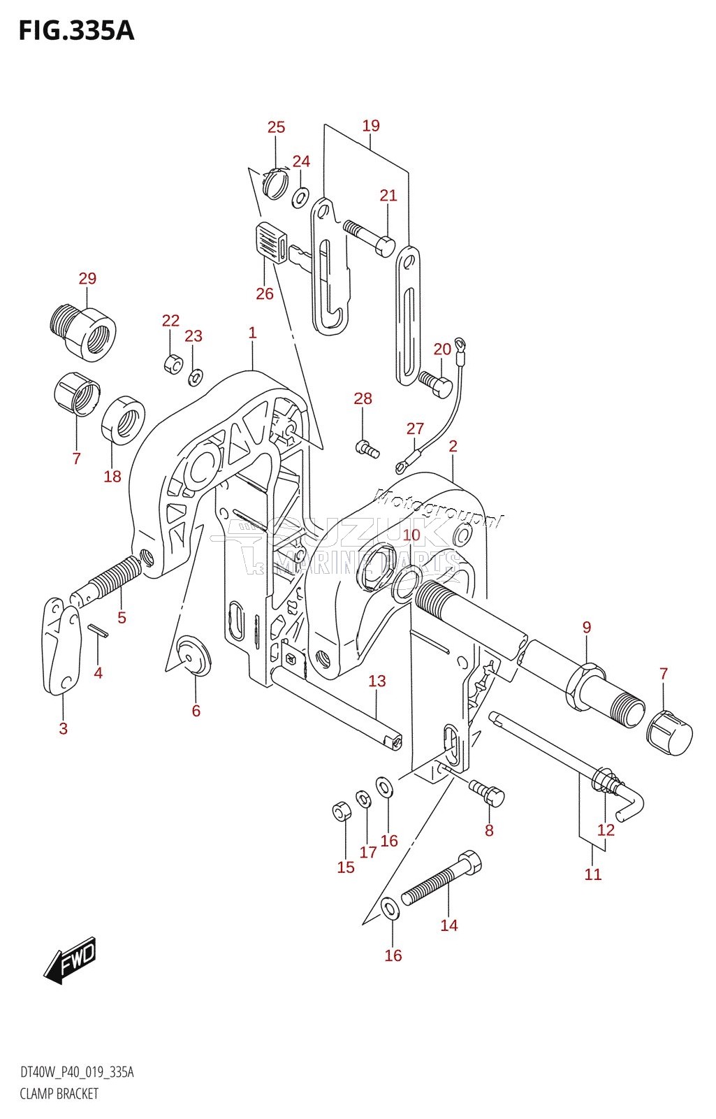 CLAMP BRACKET (DT40W,DT40WK)