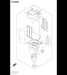 09003F-810001 (2018) 90hp E01 E40-Gen. Export 1 - Costa Rica (DF90AT  DF90ATH) DF90A drawing OPT:GASKET SET